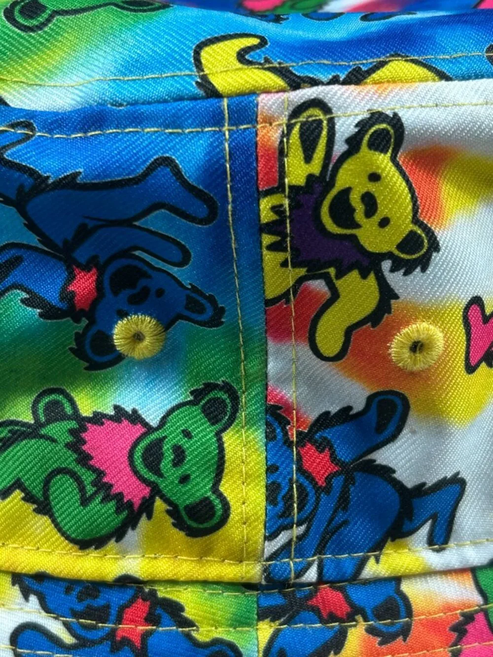 Grateful Dead Bucket Hat Dancing Bears Tie-Dye One Size Jerry Garcia 2021 Hippie